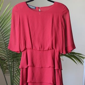 OTTOMARZO Deep Red Cocktail Dress